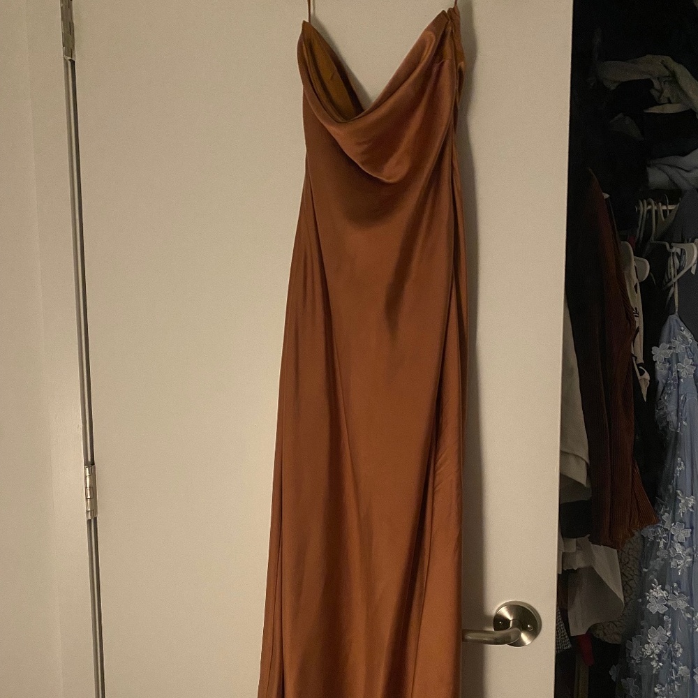 Maxi neutral brown Lelis dress